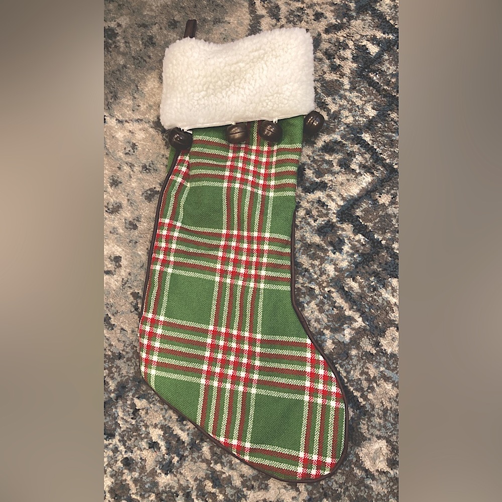 Green Plaid Christmas Stocking